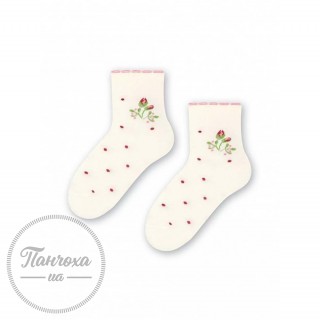 Шкарпетки дитячі STEVEN 033 (горох/квіточка) р.29-31 Молочний