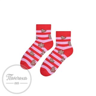 Шкарпетки жіночі STEVEN 099 (новорічні прикраси) р.35-37 кораловий