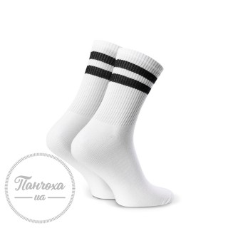Шкарпетки чоловічі STEVEN (2 смужки) 057 р.41-43 білий-чорний