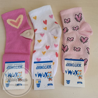 Шкарпетки дитячі Master Хома для дівчаток (серце асорті) 
