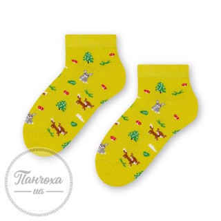 Шкарпетки дитячі STEVEN 004 (лісові тварини) р.29-31 оливковий