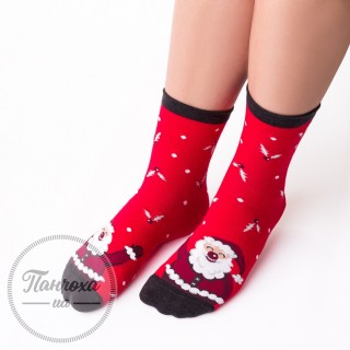 Шкарпетки жіночі STEVEN 136 (Санта Клаус)