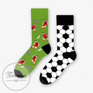 Шкарпетки чоловічі MORE 079 (асиметричні) (FOOTBALL) р.39-42 зелений