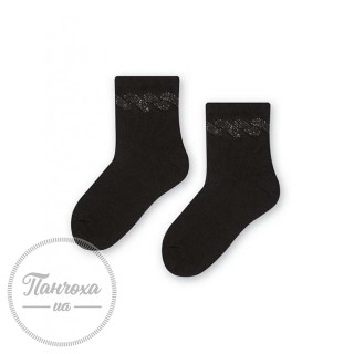 Шкарпетки дитячі STEVEN 138 (мережка з люрексу) р.20-22 чорний