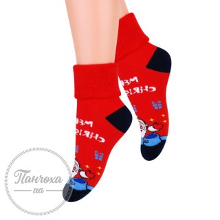 Шкарпетки дитячі STEVEN 096 (Merry Christmas) р.29-31 Червоний