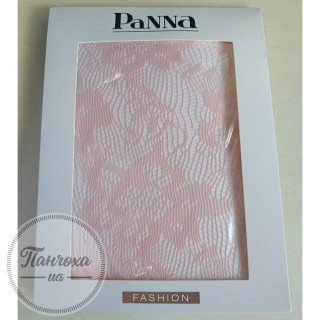Колготки жіночі PANNA (мереживо квіти 0123) p.3/4 Персик