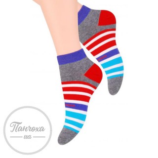 Шкарпетки жіночі STEVEN 052 (широка смужка2) р.35-37 фіолет/червоний