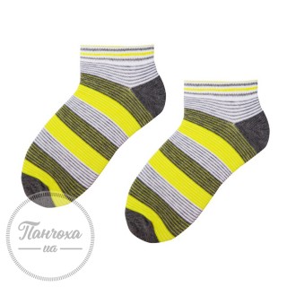 Шкарпетки дитячі STEVEN 004 (тонка смужка) р.29-31 Жовтий-сірий
