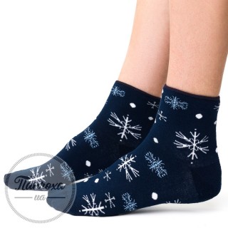 Шкарпетки жіночі STEVEN 123 (сніжинки 1) р.35-37 Гранат