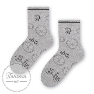 Шкарпетки для хлопців STEVEN 014 (Велосипед 1) р.26-28 св.сірий