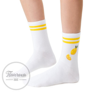 Носки Женские STEVEN 099 (лимон) р. 35-37 белый