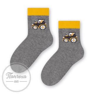 Шкарпетки для хлопців STEVEN 014 (трактор 1) р.26-28 сірий