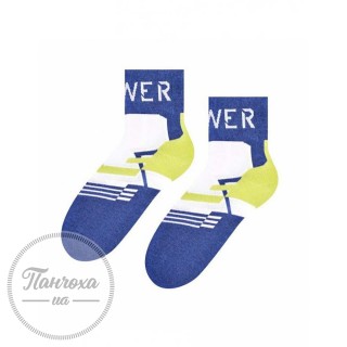 Шкарпетки жіночі STEVEN 026 (power) р.35-37 Джинс/білий/салатовий