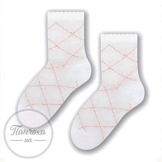 Шкарпетки дитячі STEVEN 033 (ромби) р.26-28 білий