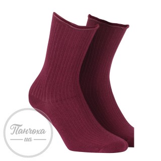 Шкарпетки жіночі WOLA (з рюшем) р.one size Бордовий