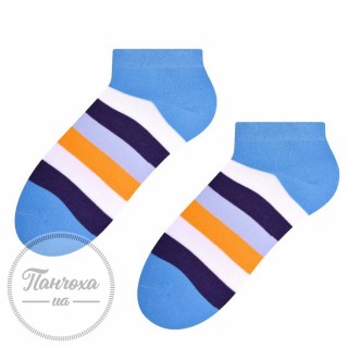 Шкарпетки жіночі STEVEN 052 (широка смужка) р.35-37 блакитний-помаранч