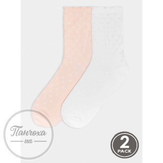 Носки LEGS SOCKS COTTON HEART G17 (2 пары) р. 36-40 White / peach