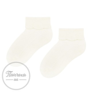 Шкарпетки для дівчат STEVEN 145 (однотонні) р.17-19 молочний