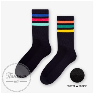 Шкарпетки чоловічі MORE 082 (смуги) р.39-42 чорний