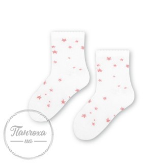 Шкарпетки для дівчат STEVEN 138 (зірочки) р.20-22 білий