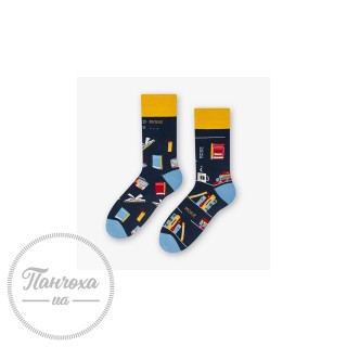 Шкарпетки жіночі MORE 078 (асиметричні) (BOOKS) р.39-42 джинс
