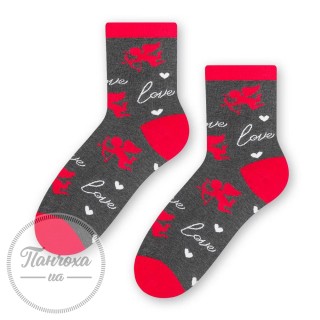Шкарпетки жіночі STEVEN 136 (купідон) р.35-37 темно-сірий
