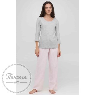 Піжама жіноча NAVIALE DREAMS LS-07-3 р.XL Сірий-рожевий