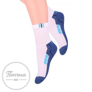 Шкарпетки для хлопців STEVEN 014 (Energy) р.26-28 білий/джинс
