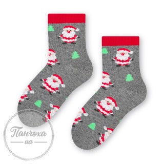 Шкарпетки дитячі STEVEN 014 (Санта) р.26-28 сірий
