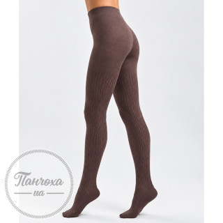 Колготи жіночі ELEGANTE COTTON 300 (в рубчик), р.2, Chocolate