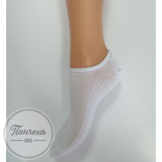 Шкарпетки жіночі Master 114 (ультракороткі-сітка-в рубчик) р.23-25 Білий