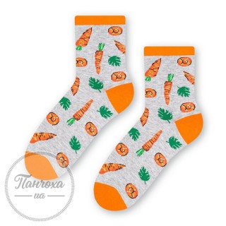 Шкарпетки жіночі STEVEN 159 (морква) р.35-37 світло-сірий