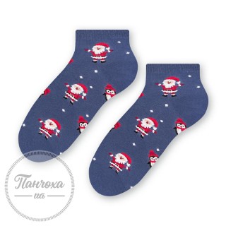 Шкарпетки жіночі STEVEN 136 (Санта та пінгвін)