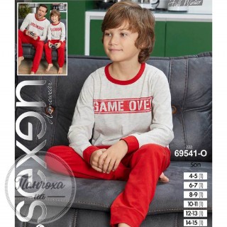 Піжама для хлопчиків SEXEN 69541 p.4-5 років Сірий-червоний