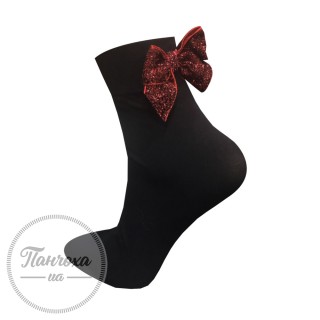 Шкарпетки жіночі VENEZIANA (Fiocco) р.35-40 Nero-rosso lurex