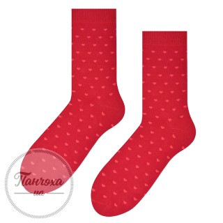 Шкарпетки чоловічі STEVEN 136 (дрібні серця) р.41-43 червоний
