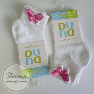 Носки Детские Дюна 468 р. 12 Белый / бабочка розовый