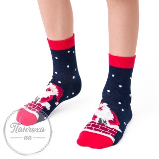 Шкарпетки дитячі STEVEN 014 (Санта Клаус) р.32-34 гранат