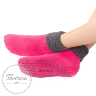 Шкарпетки дитячі STEVEN 038 ABS (крапки) р.26-28 Рожевий