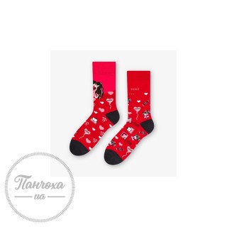 Шкарпетки жіночі MORE 078 (асиметричні) (LOVE) р.35-38 червоний