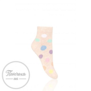 Шкарпетки дитячі STEVEN 004 (кольоровий горох) р.29-31 персиковий