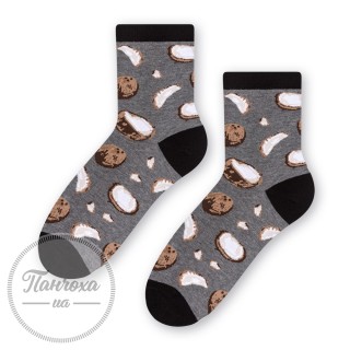 Шкарпетки жіночі STEVEN 159 (кокос) р.35-37 сірий