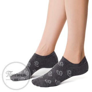 Шкарпетки жіночі STEVEN 021 (метелик) р.35-37 темно-сірий