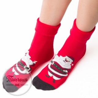 Шкарпетки жіночі STEVEN 030 (Санта Клаус) р.38-40 (махра з одвор.) Червоний