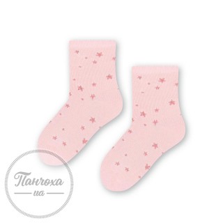 Шкарпетки для дівчат STEVEN 138 (зірочки) р.20-22 рожевий