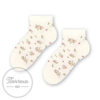 Шкарпетки дитячі STEVEN 004 (рози) р.29-31 молочний