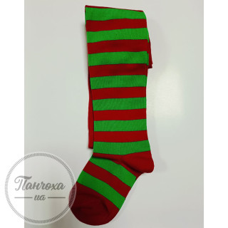 Колготки детские KIDSTEP by MASTER STEP 5001 (полоска) р. 92-98 красный-зеленый