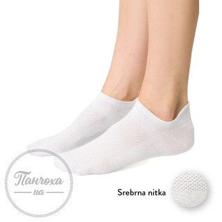Шкарпетки жіночі STEVEN 050 (люрекс-сітка) р.35-37 Срібний