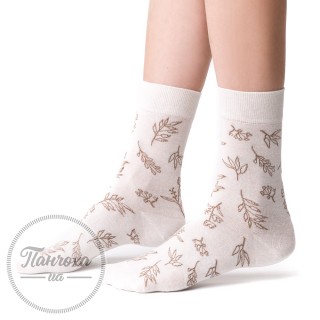 Шкарпетки жіночі STEVEN 017 (GAŁĄZKI) р.35-37 молочний