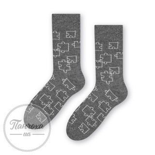 Шкарпетки чоловічі STEVEN 084 (пазли) р.41-43 Сірий